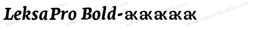 LeksaPro Bold字体转换